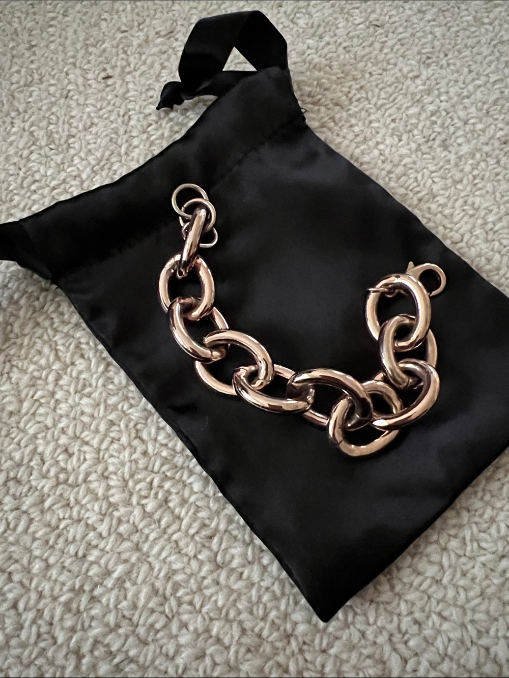 Chunky Rose Gold Link Bracelet